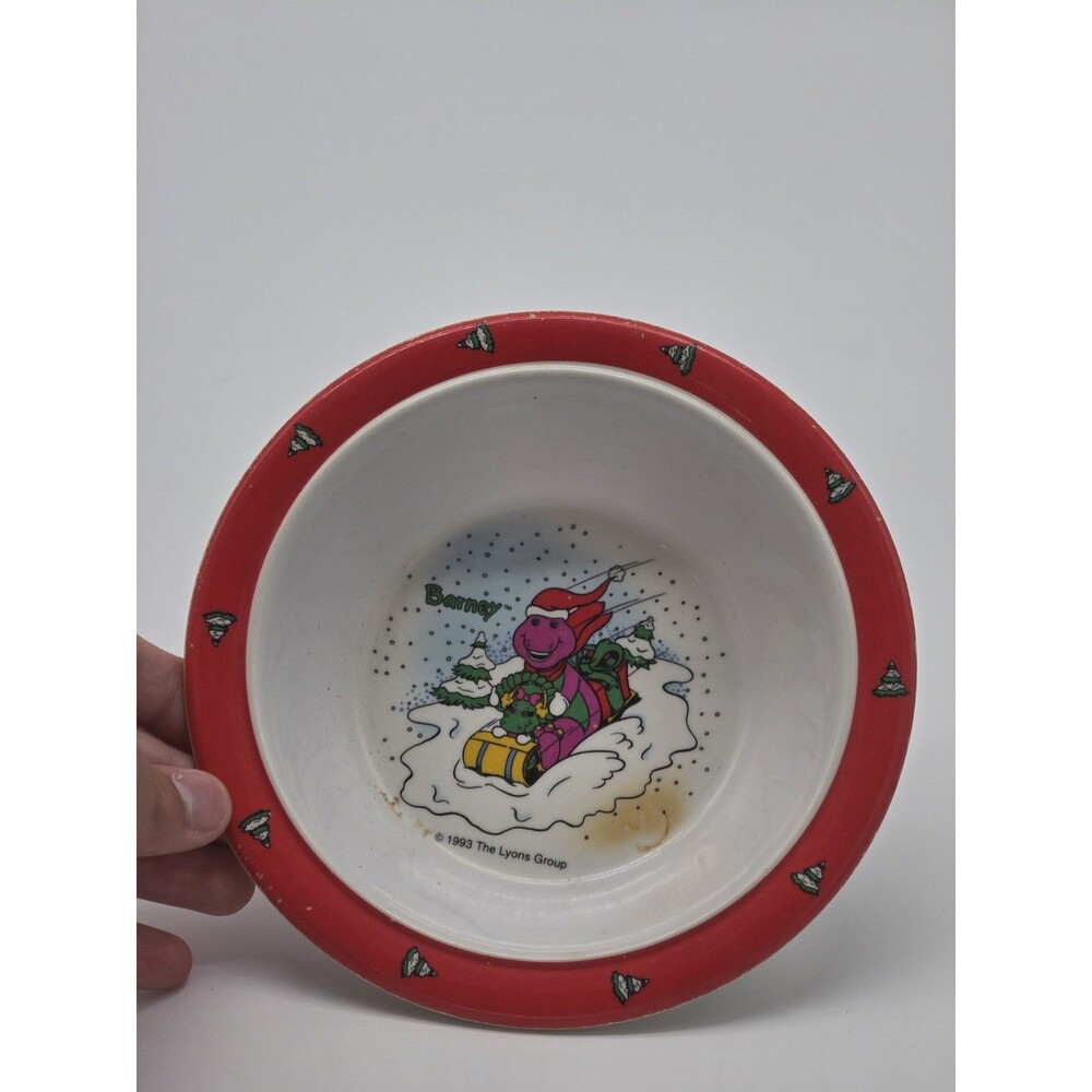 Vintage BARNEY the Dinosaur Cereal Bowl